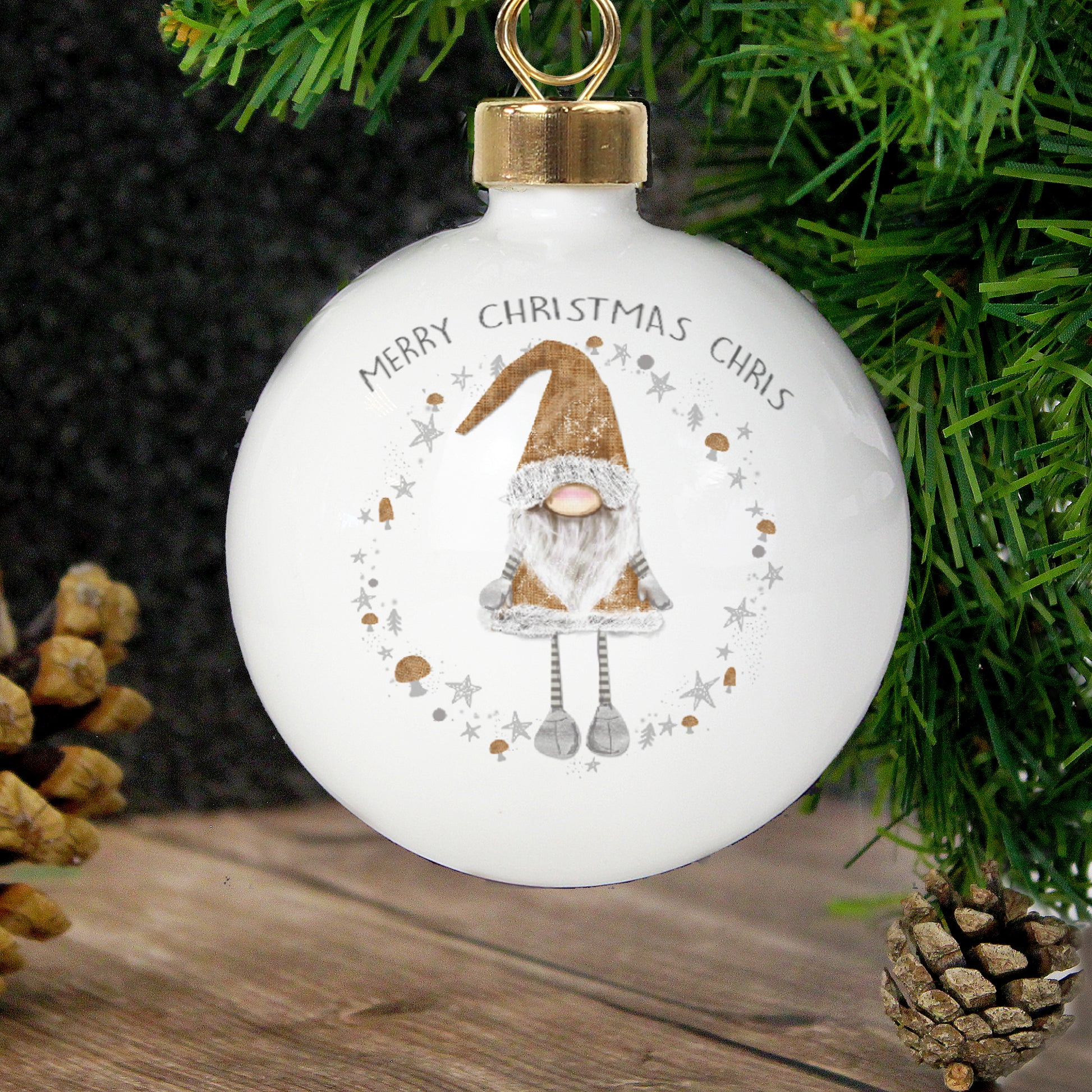 Personalised Christmas Gonk  Bauble - MK&JD Gifts