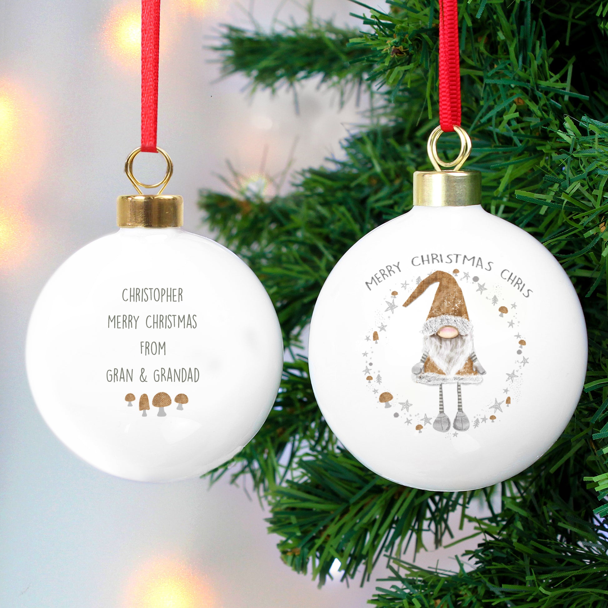 Personalised Christmas Gonk  Bauble - MK&JD Gifts