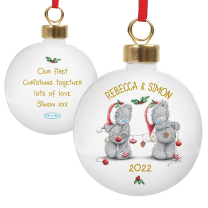 Personalised Me to You Christmas Couple's Bauble - MK&JD Gifts