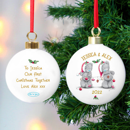 Personalised Me to You Christmas Couple's Bauble - MK&JD Gifts