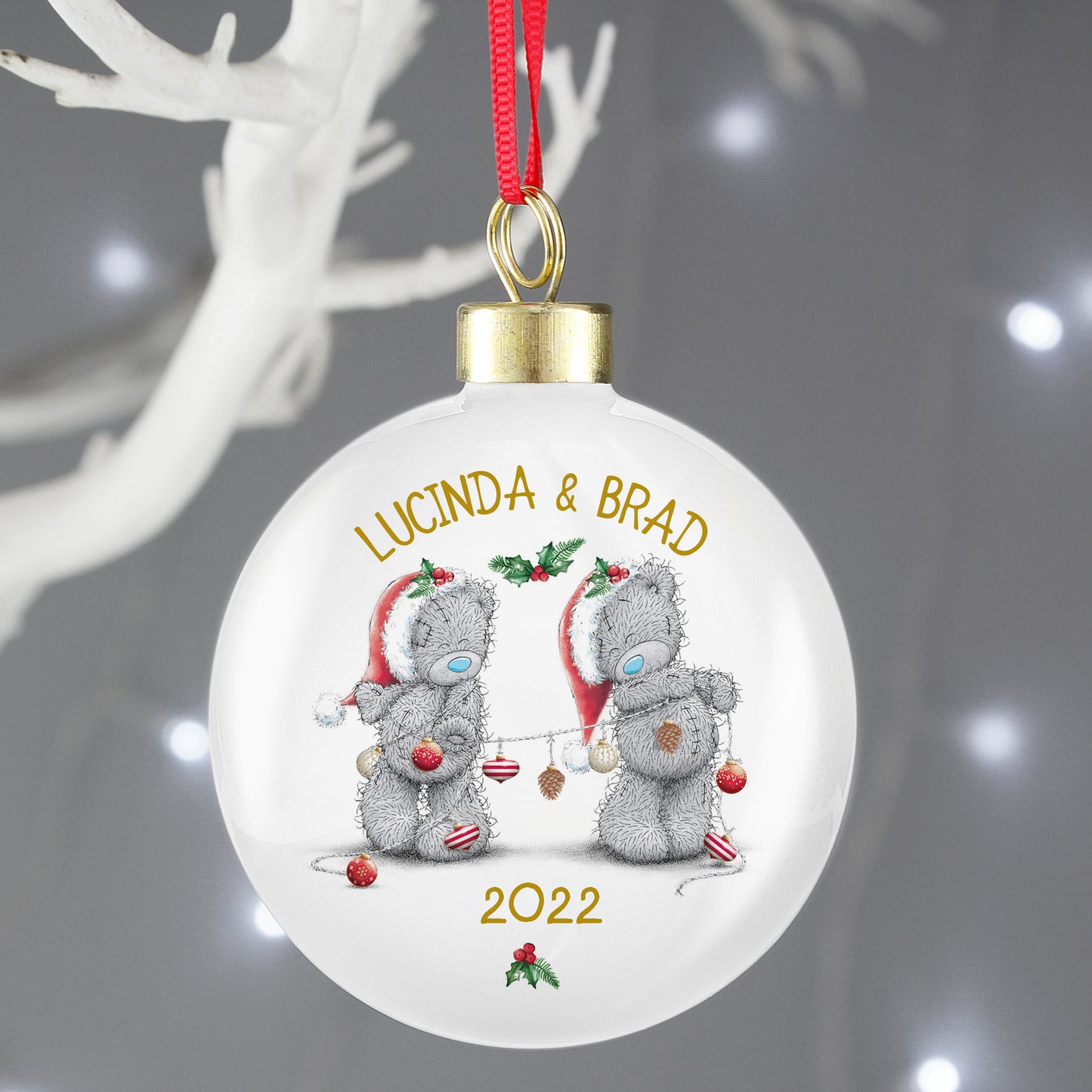 Personalised Me to You Christmas Couple's Bauble - MK&JD Gifts