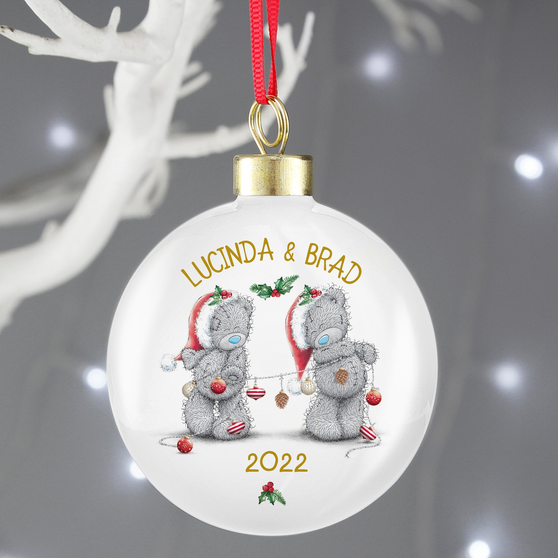 Personalised Me to You Christmas Couple's Bauble - MK&JD Gifts