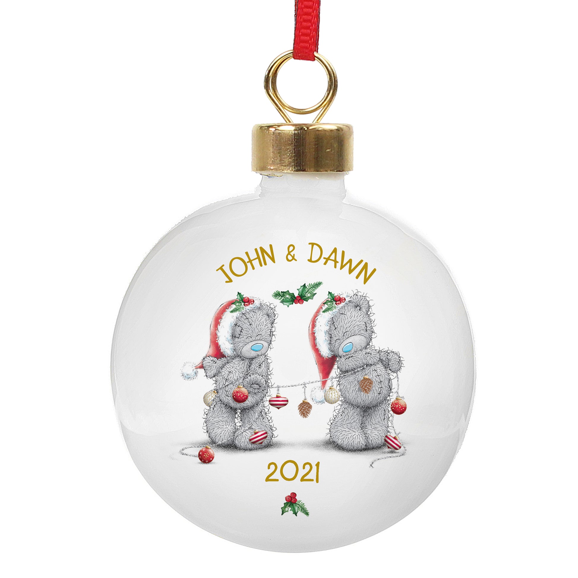Personalised Me to You Christmas Couple's Bauble - MK&JD Gifts