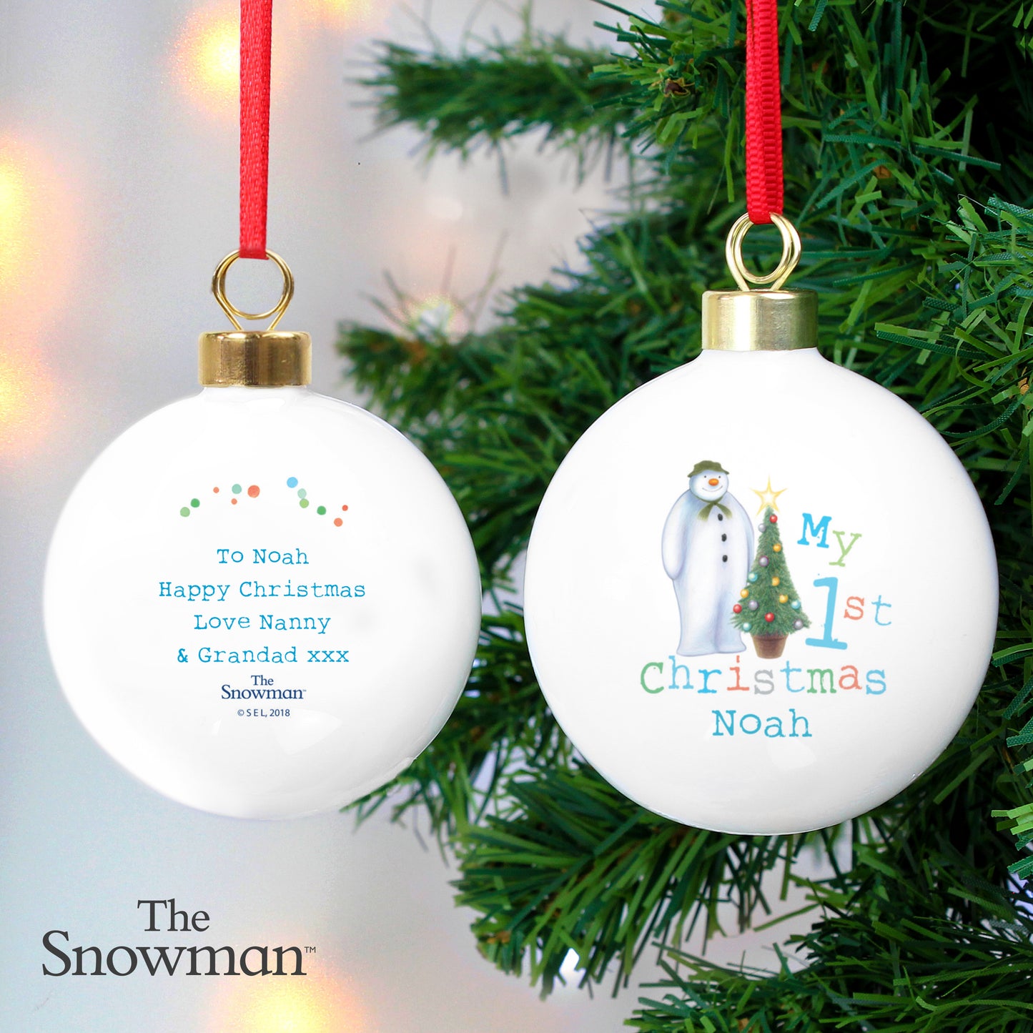 Personalised The Snowman My 1st Christmas Bauble - MK&JD Gifts