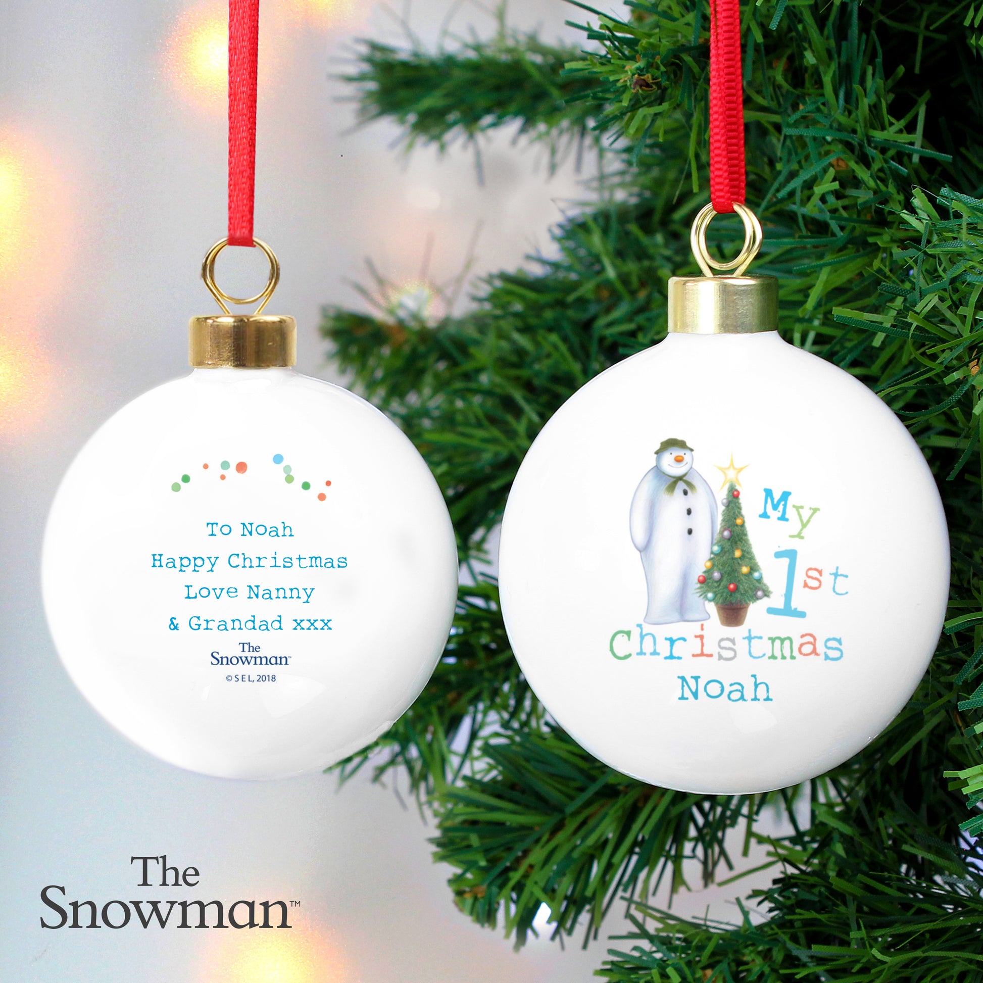 Personalised The Snowman My 1st Christmas Bauble - MK&JD Gifts