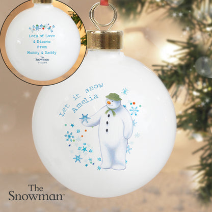 Personalised The Snowman Let it Snow Bauble - MK&JD Gifts