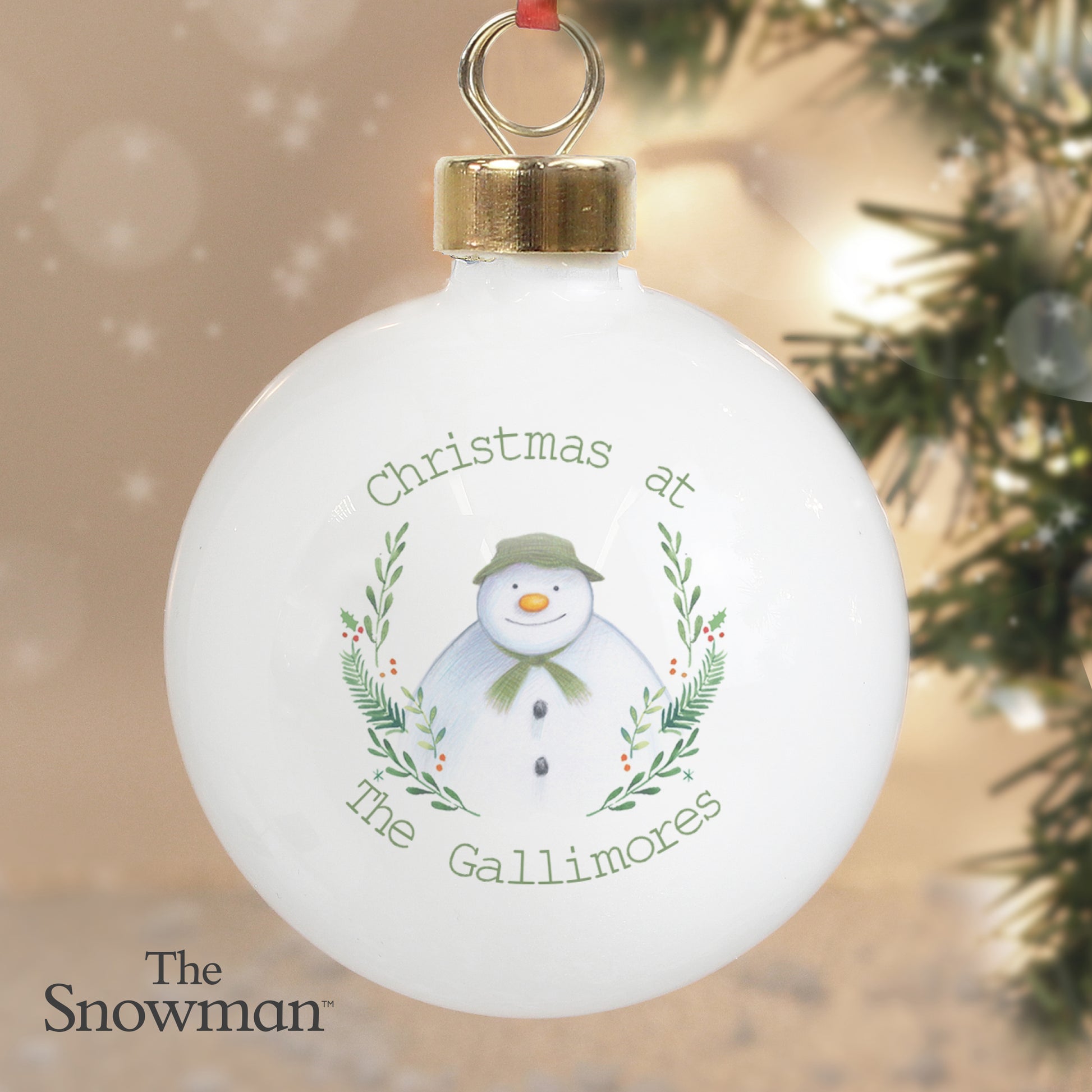 Personalised The Snowman Winter Garden Bauble - MK&JD Gifts