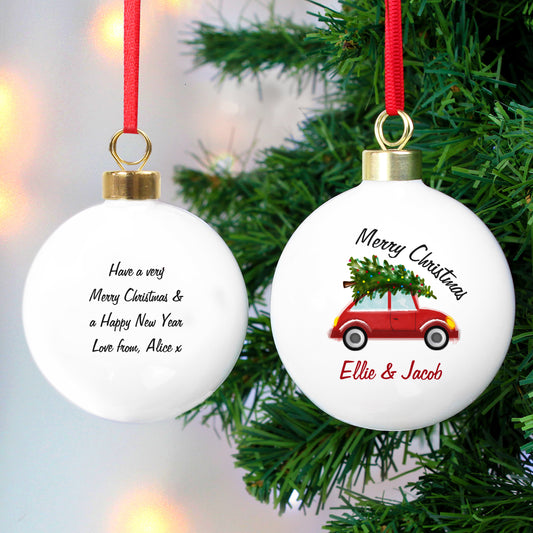 Personalised 'Driving Home For Christmas' Bauble - MK&JD Gifts