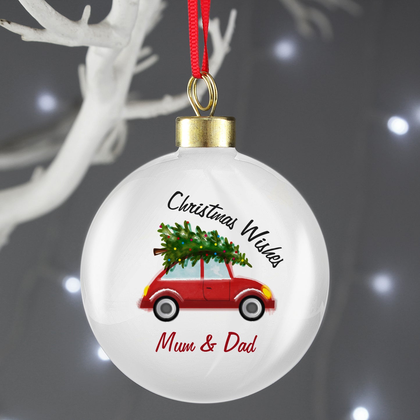 Personalised 'Driving Home For Christmas' Bauble - MK&JD Gifts
