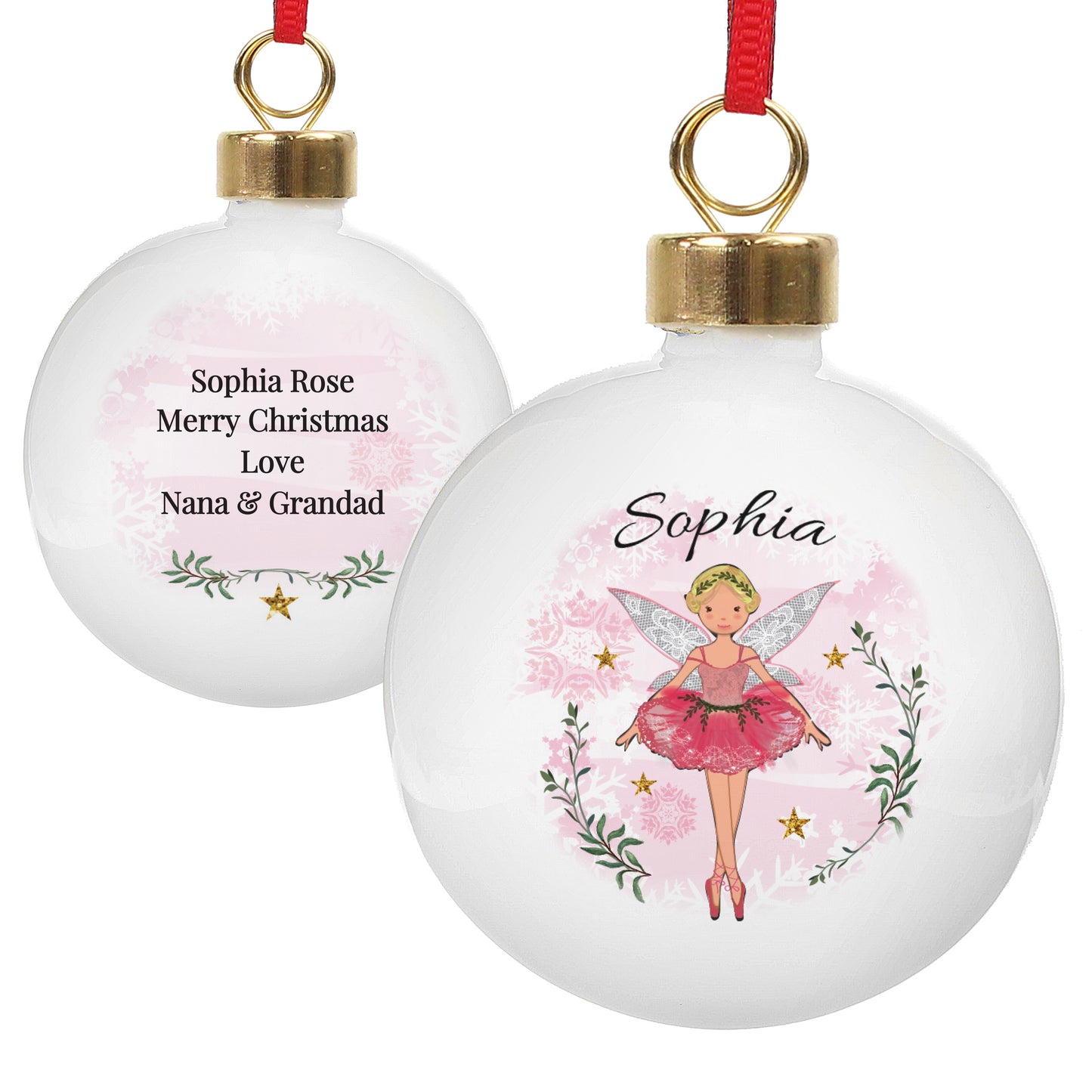 Personalised Sugar Plum Fairy Bauble - MK&JD Gifts