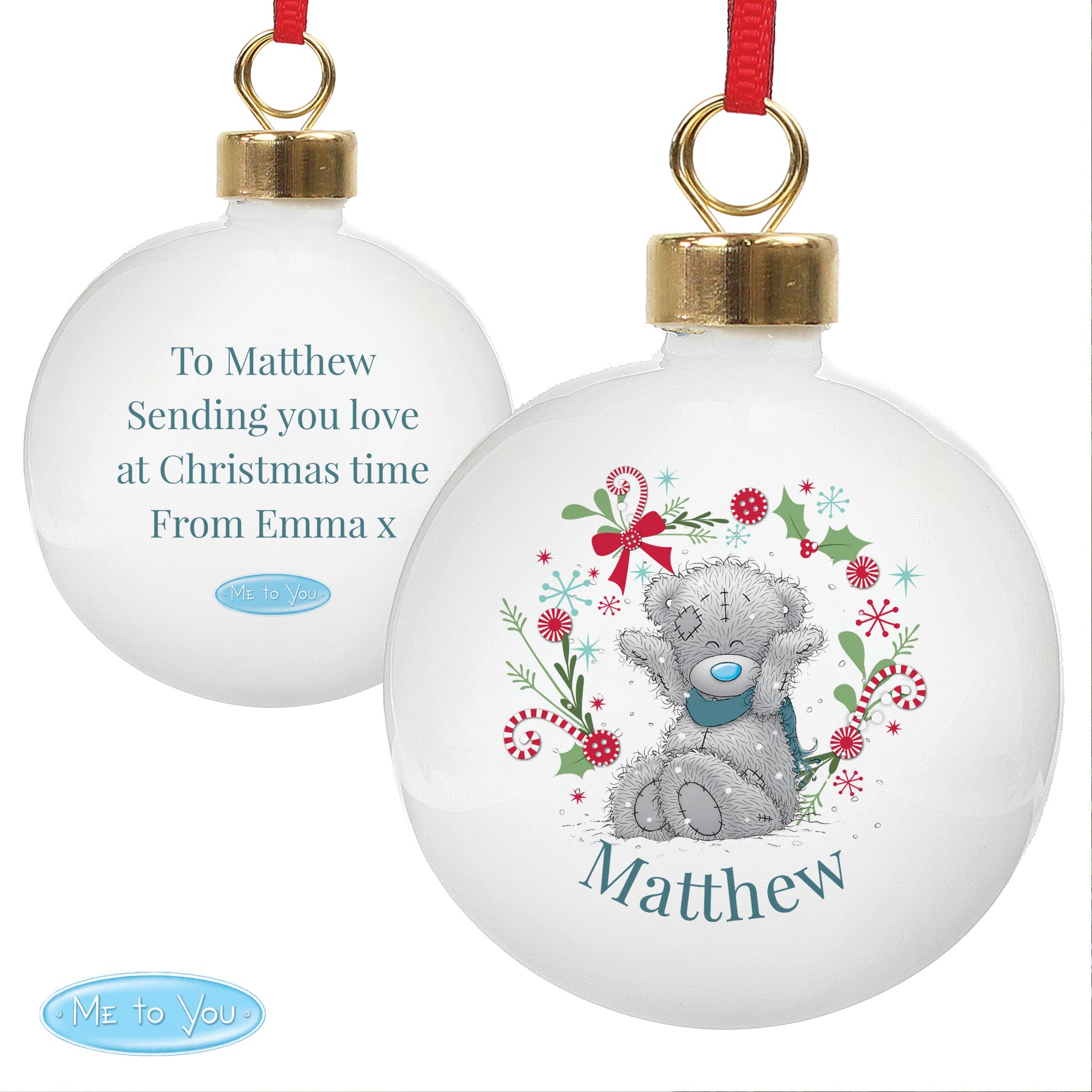 Personalised Me To You For Grandad Dad Christmas Bauble - MK&JD Gifts