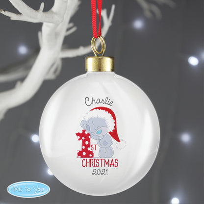 Personalised Tiny Tatty Teddy 'My 1st Christmas' Bauble - MK&JD Gifts