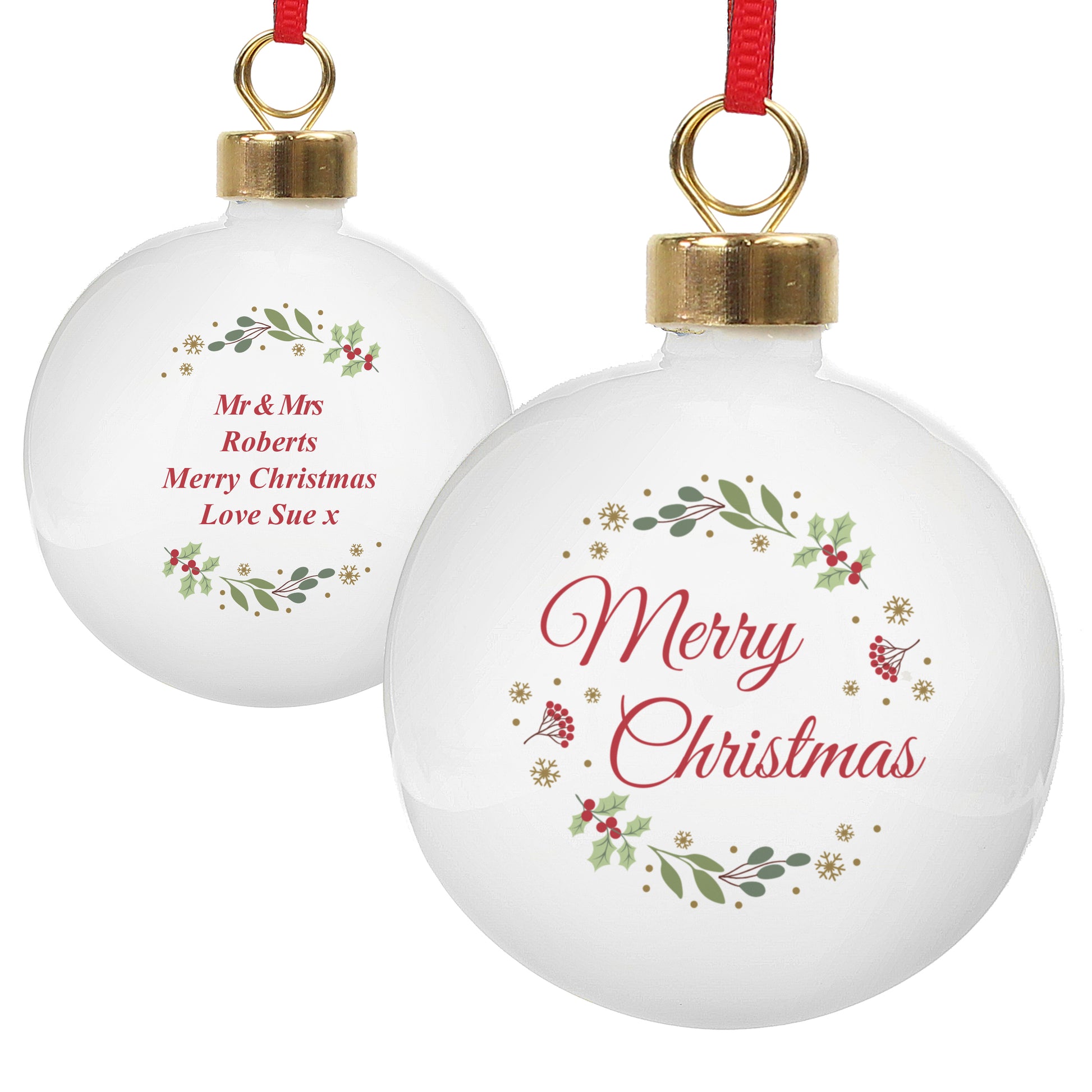 Personalised Merry Christmas Bauble - MK&JD Gifts
