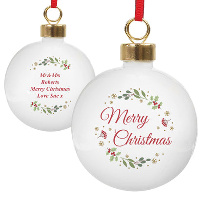 Personalised Merry Christmas Bauble - MK&JD Gifts