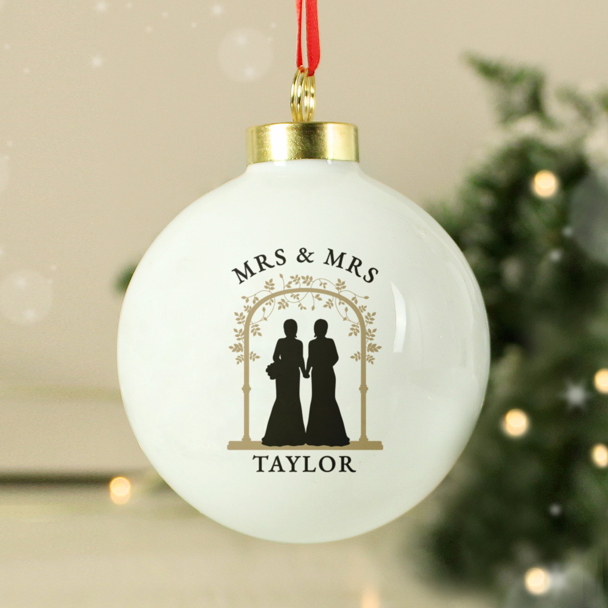 Personalised Mrs & Mrs Bauble - MK&JD Gifts