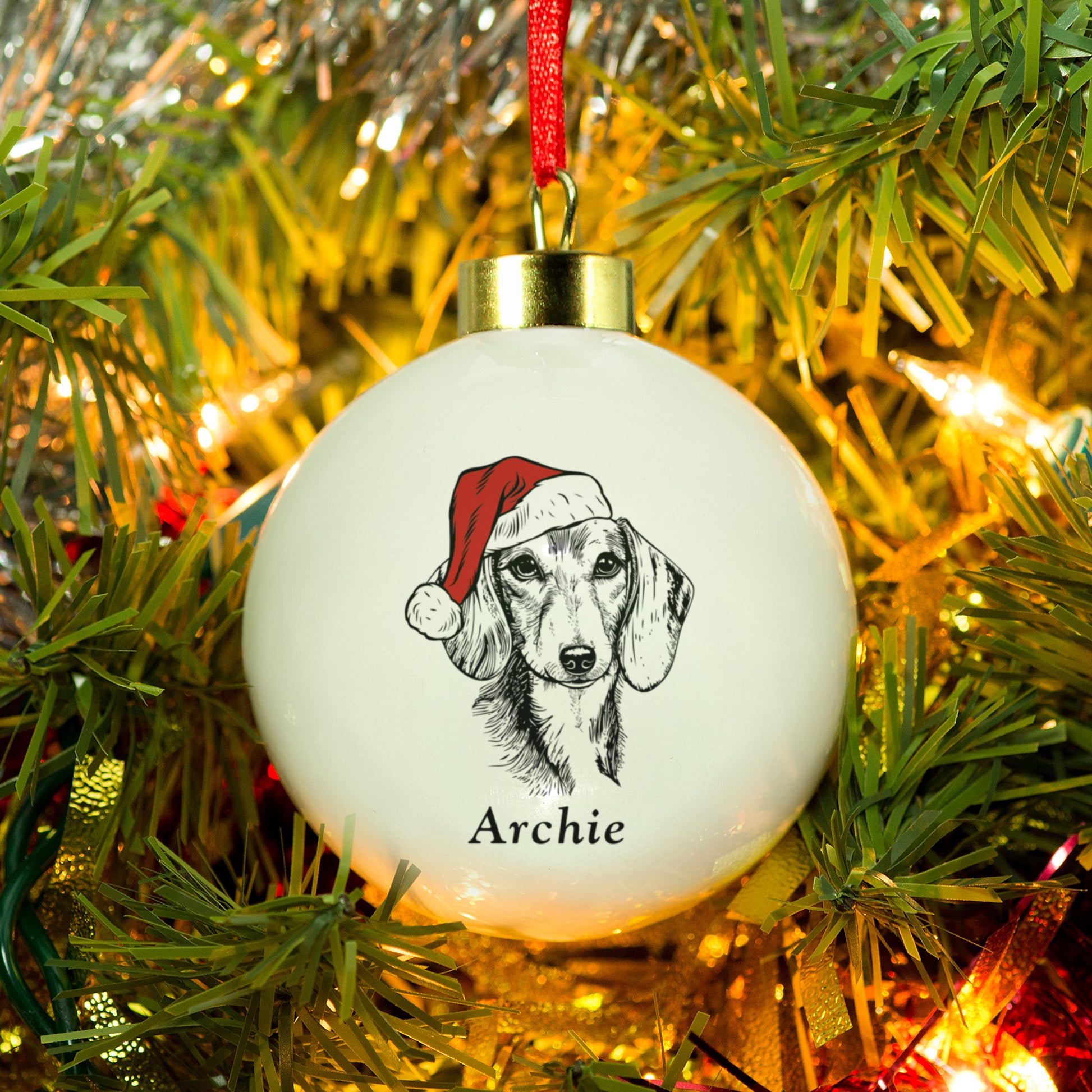 Personalised Dog Breed Christmas Bauble - MK&JD Gifts