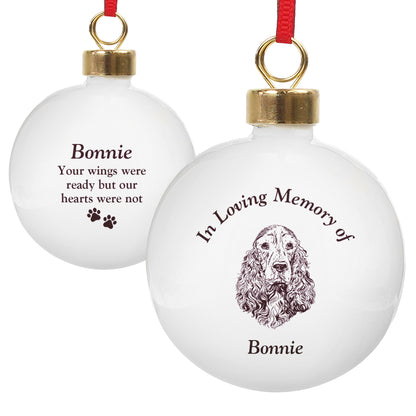 Personalised Memorial Dog Breed Bauble - MK&JD Gifts
