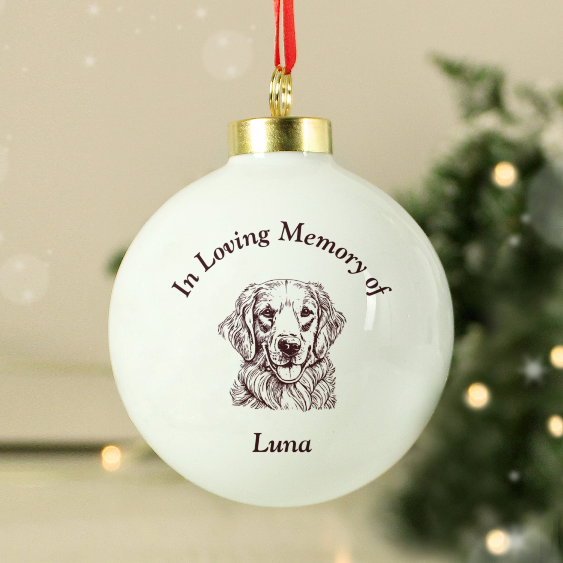 Personalised Memorial Dog Breed Bauble - MK&JD Gifts