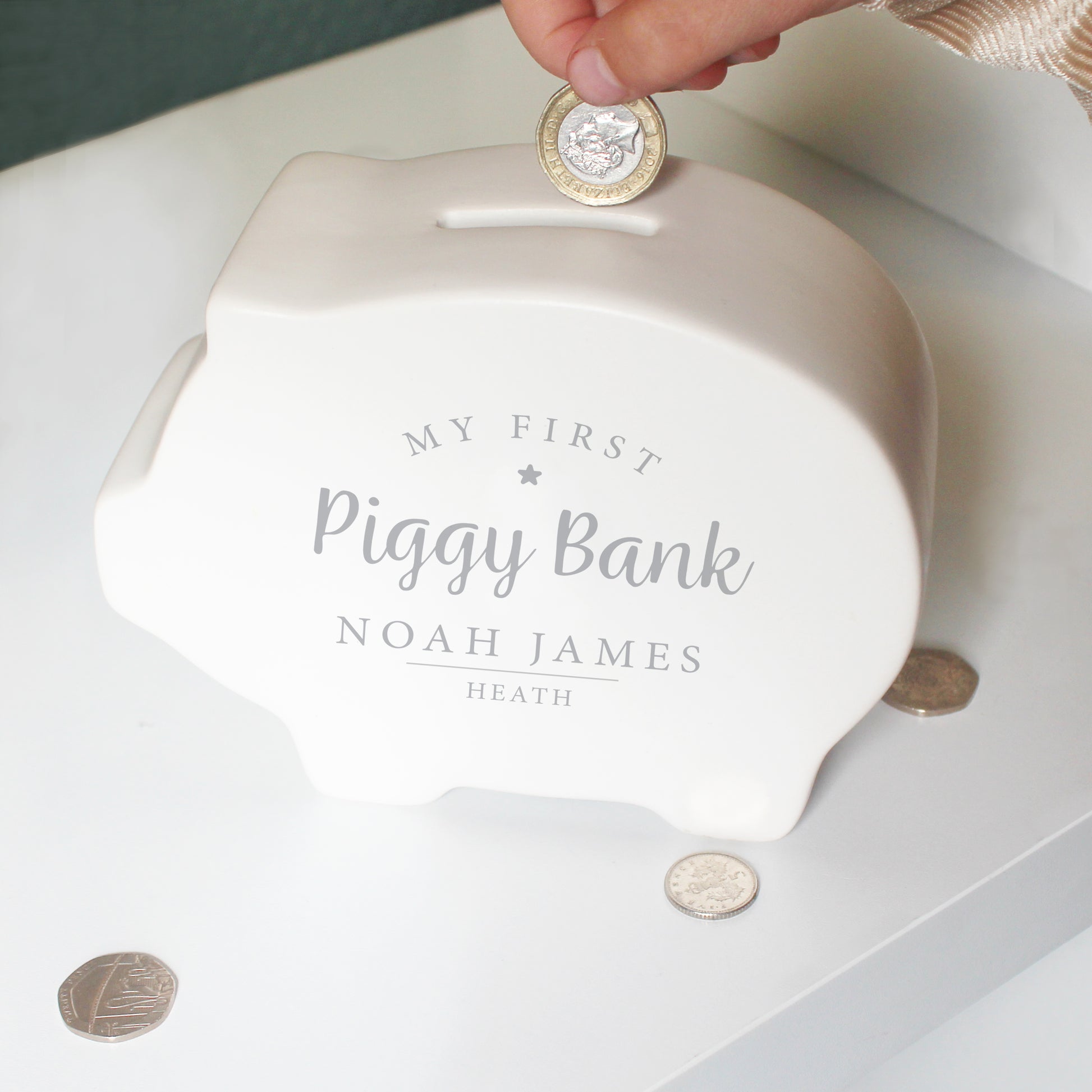 Personalised My First Piggy Bank - MK&JD Gifts