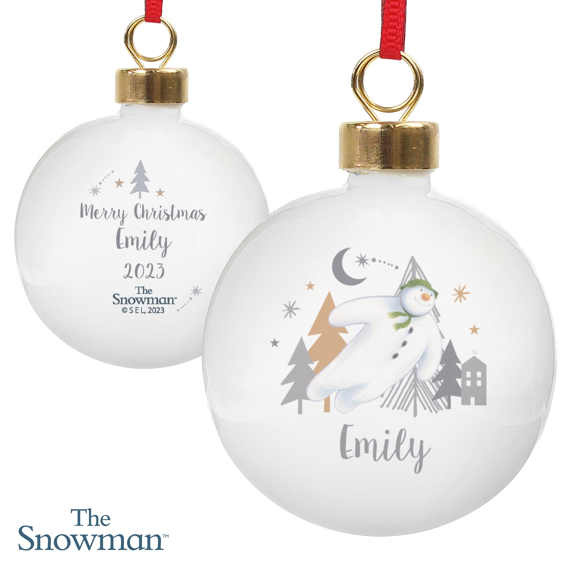 Personalised The Snowman Magical Adventure Bauble - MK&JD Gifts