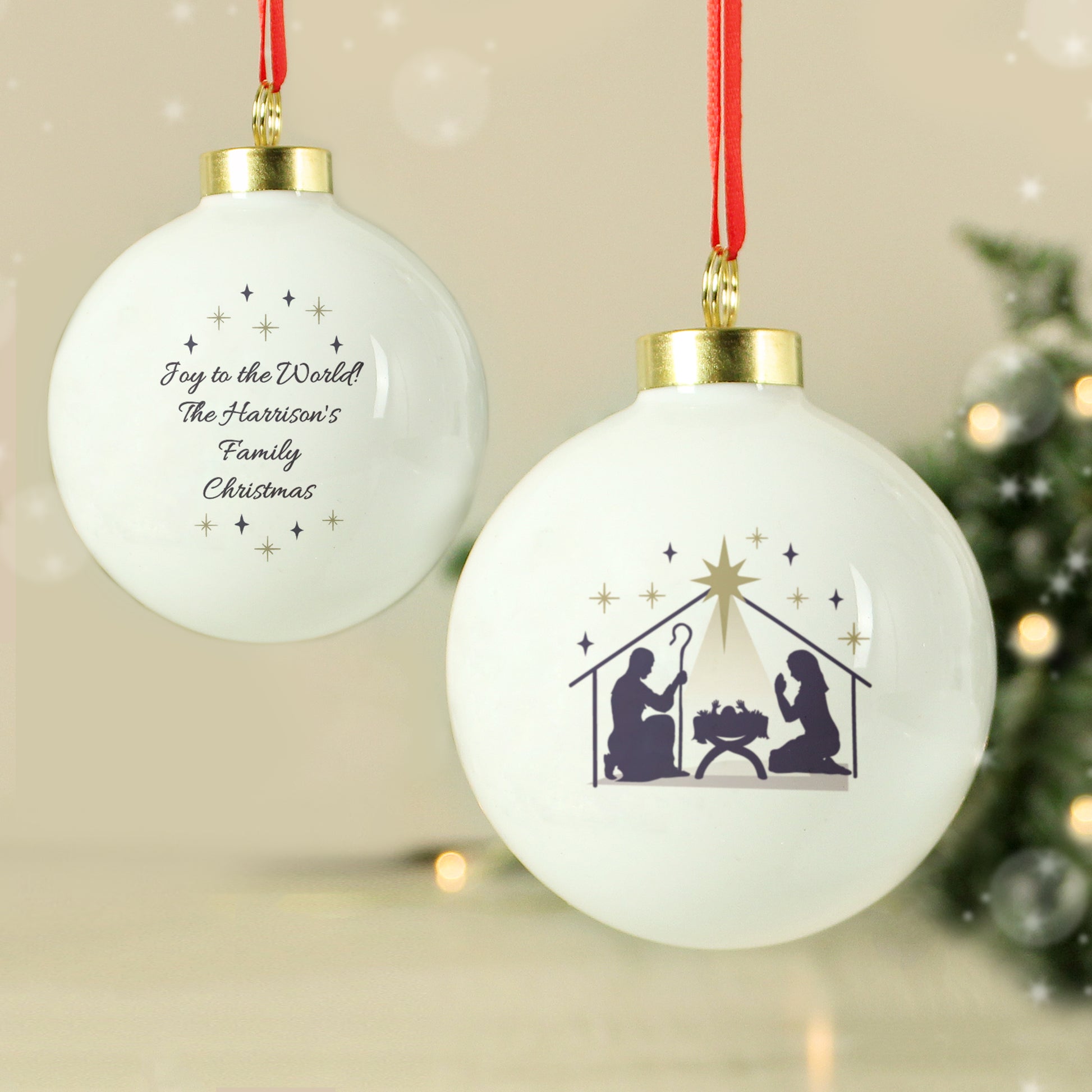 Personalised Nativity Bauble - MK&JD Gifts
