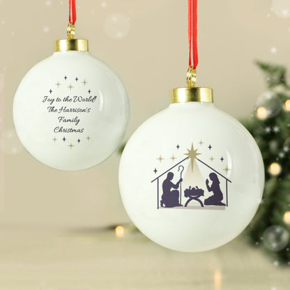 Personalised Nativity Bauble - MK&JD Gifts