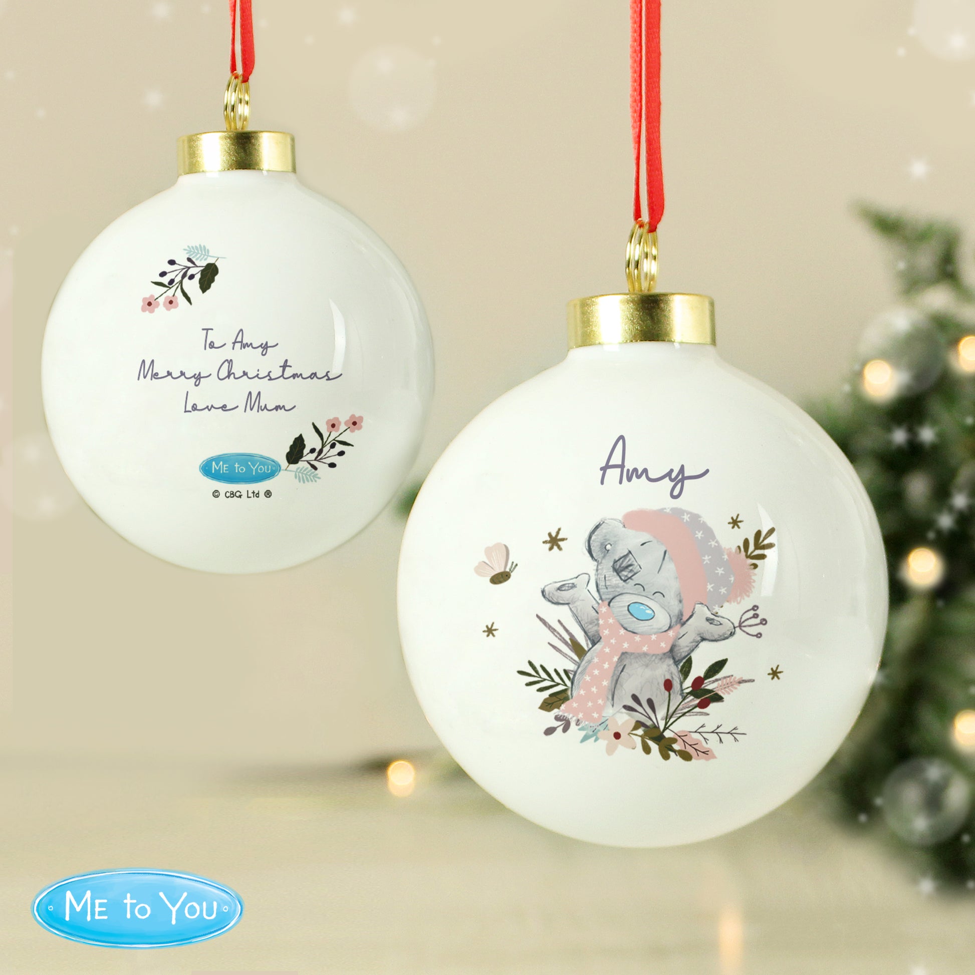Personalised Me to You Cosy Winter Bauble - MK&JD Gifts