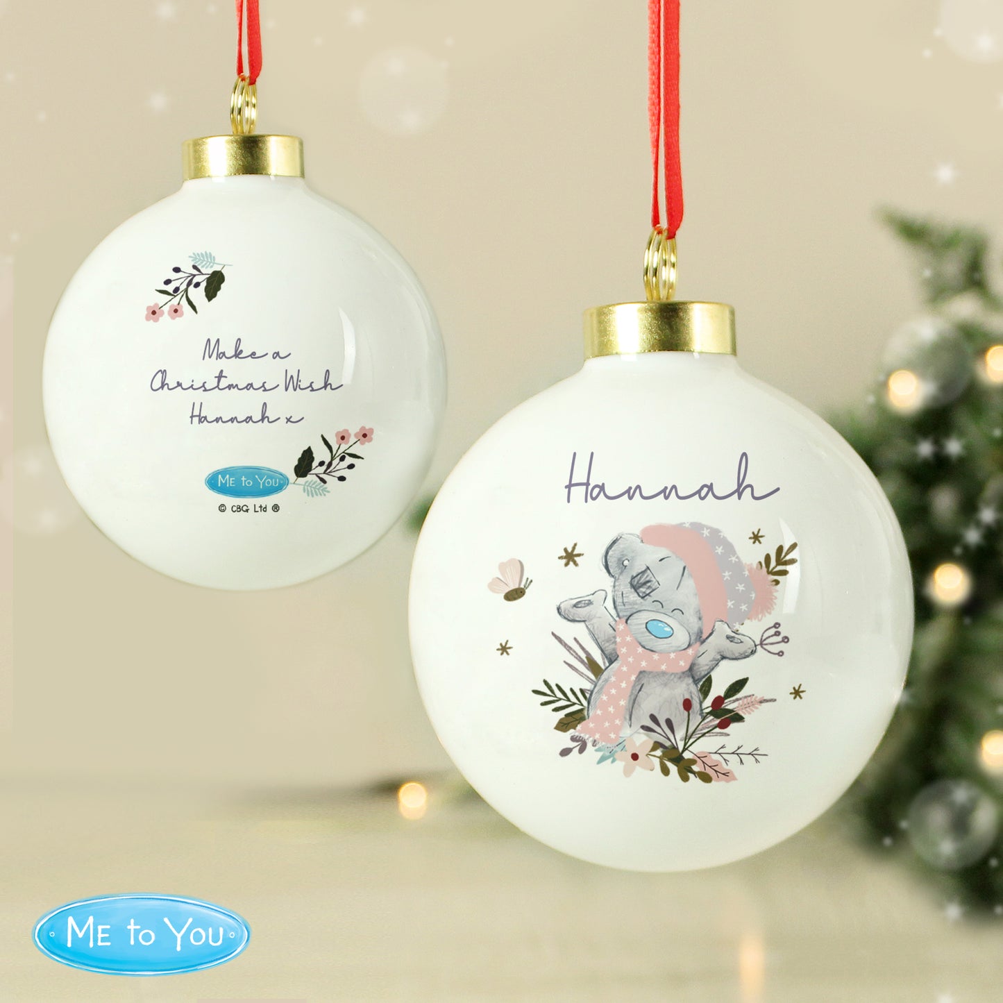 Personalised Me to You Cosy Winter Bauble - MK&JD Gifts