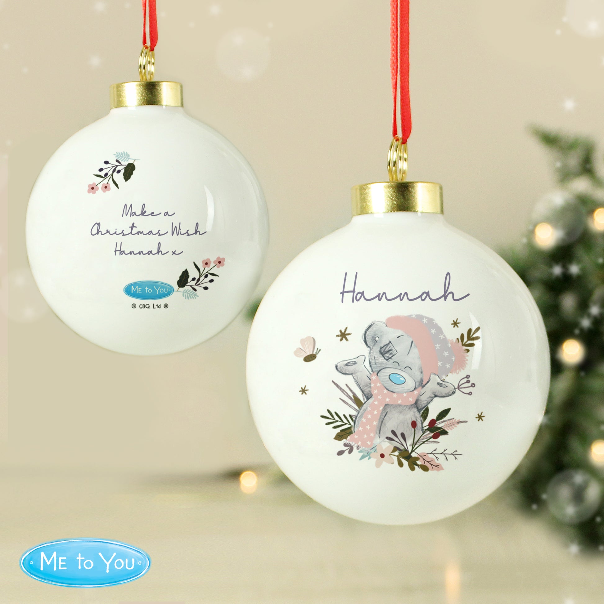 Personalised Me to You Cosy Winter Bauble - MK&JD Gifts