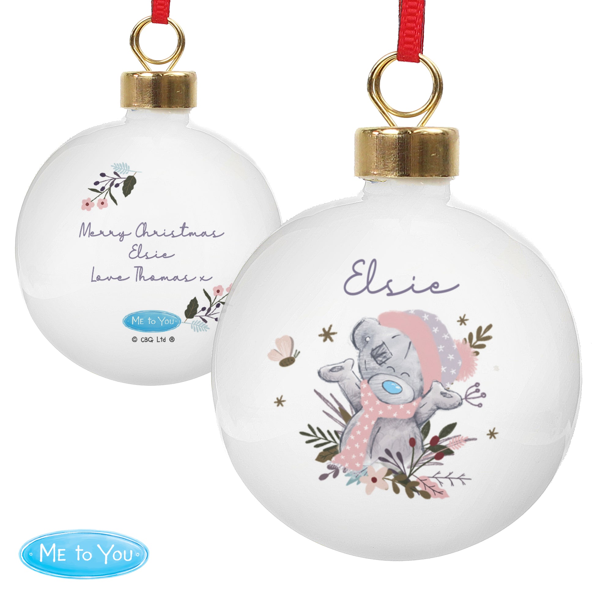 Personalised Me to You Cosy Winter Bauble - MK&JD Gifts