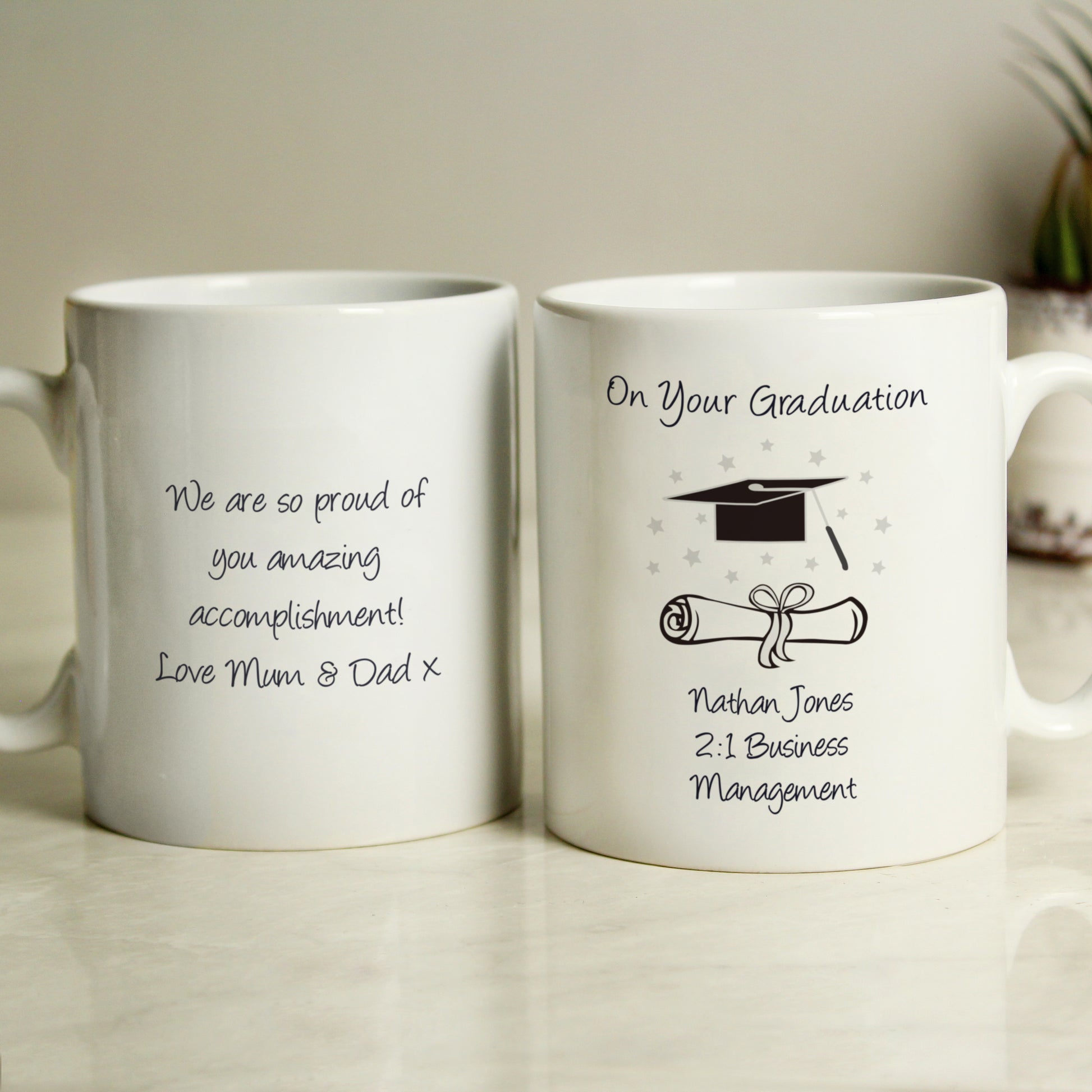 Personalised Graduation Mug - MK&JD Gifts