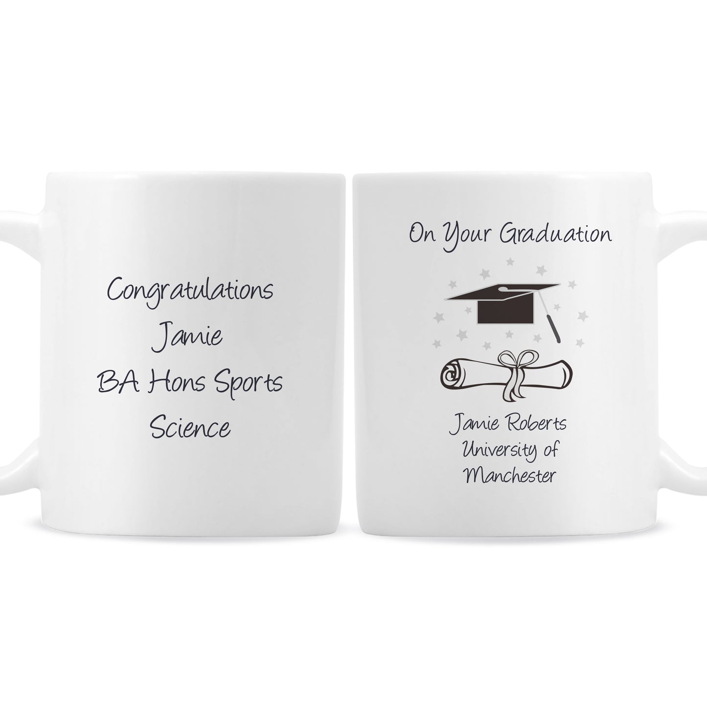 Personalised Graduation Mug - MK&JD Gifts