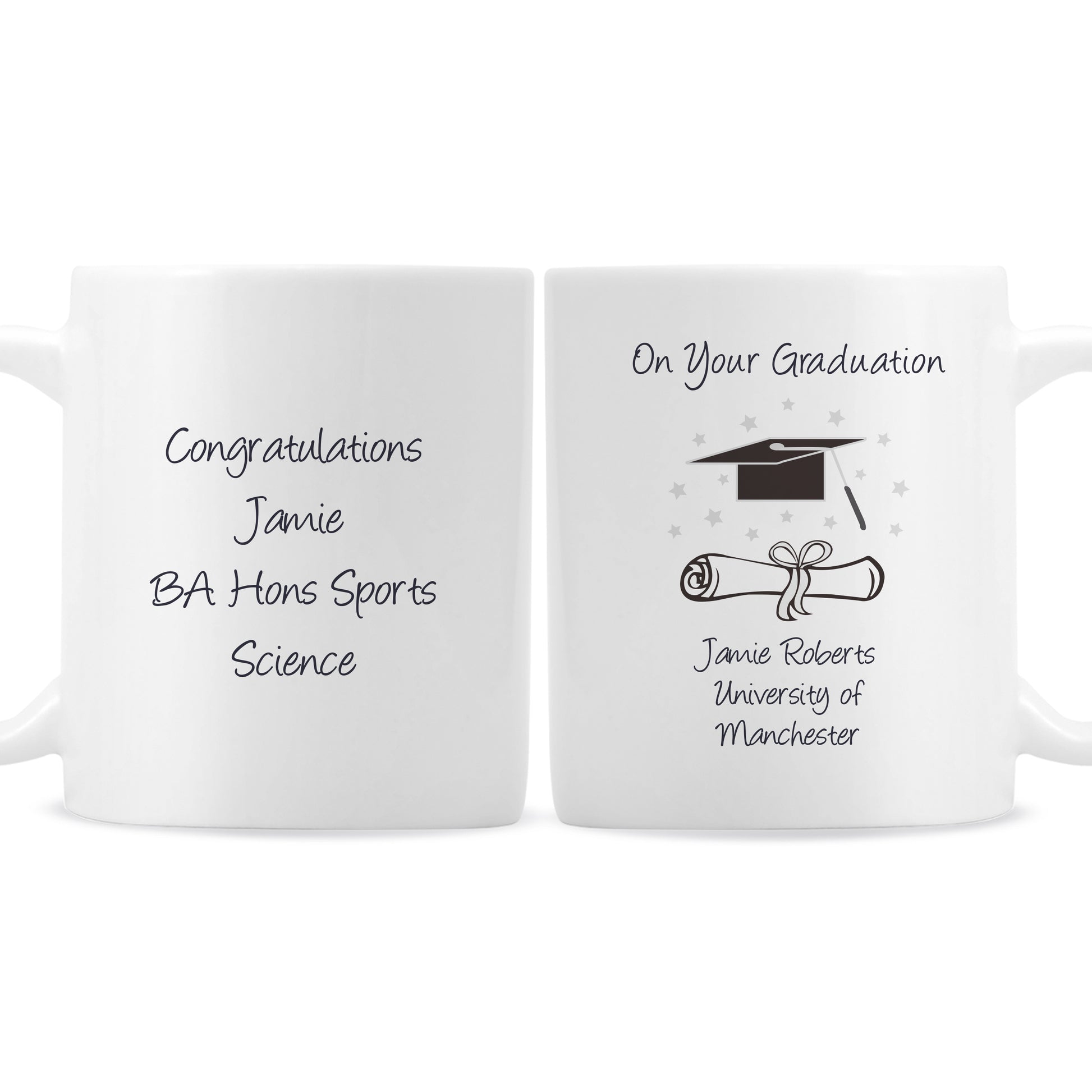 Personalised Graduation Mug - MK&JD Gifts