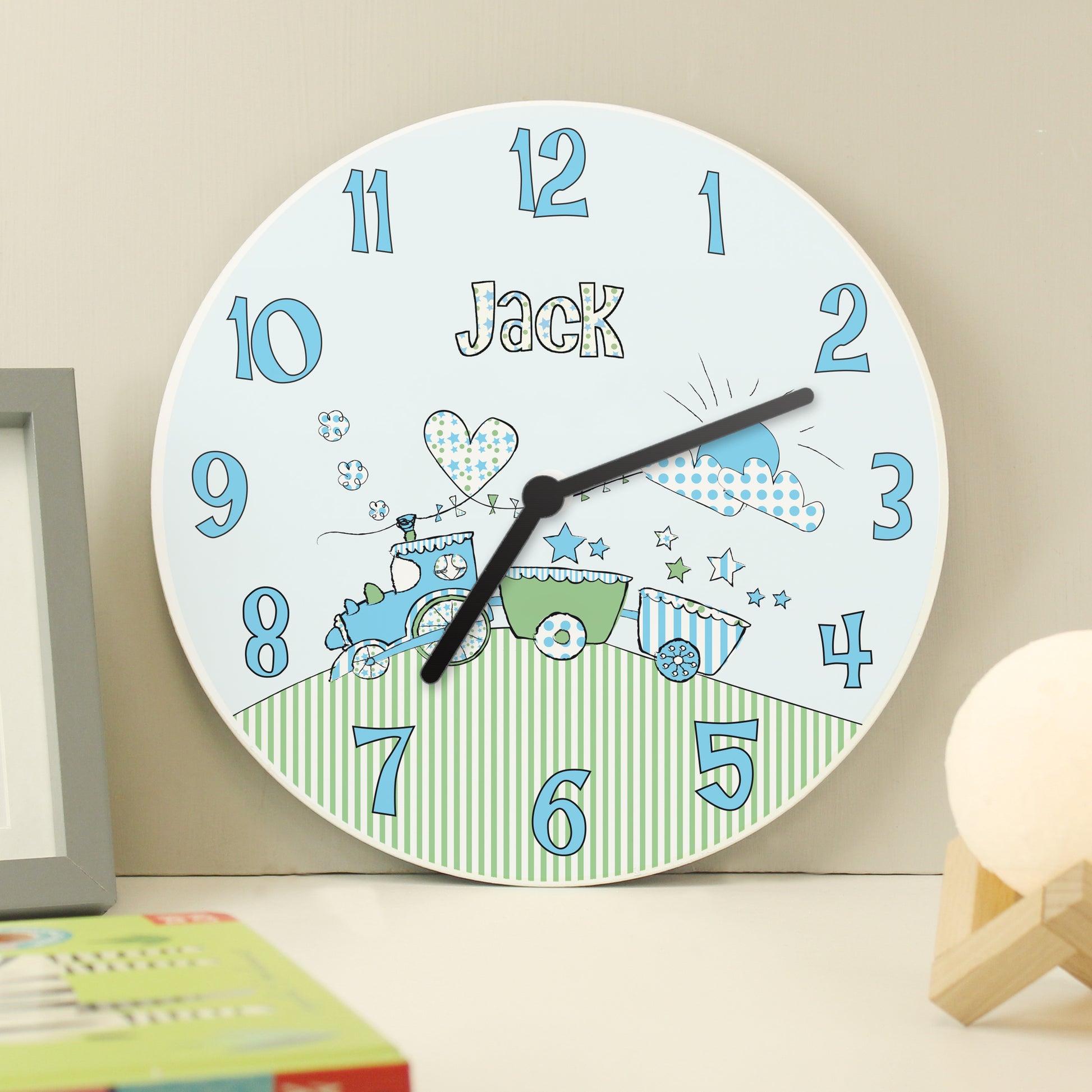 Personalised Whimsical Train Clock - MK&JD Gifts