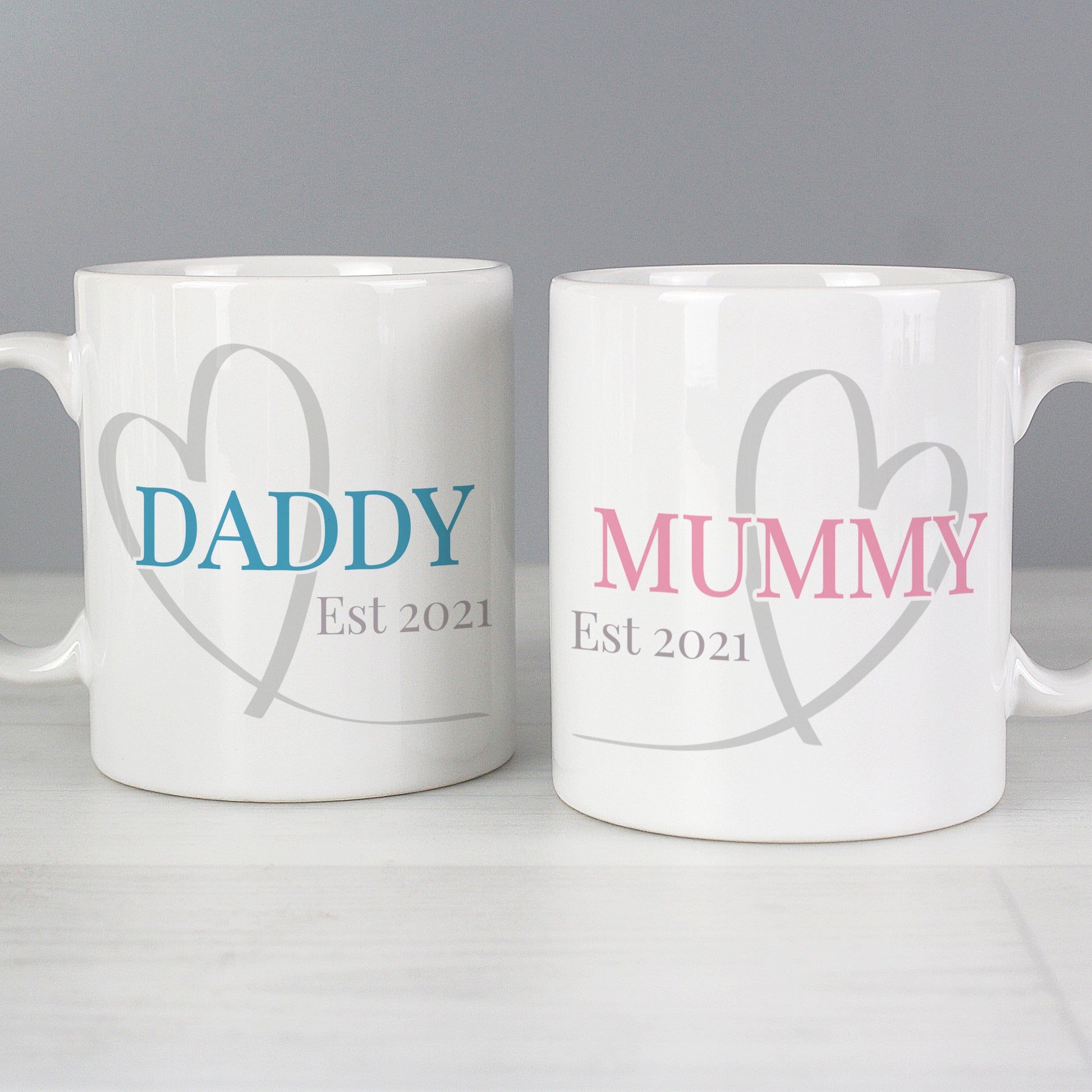 Personalised Mummy & Daddy Mug Set - MK&JD Gifts