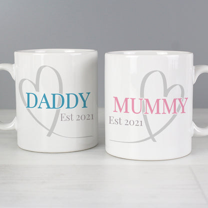 Personalised Mummy & Daddy Mug Set - MK&JD Gifts