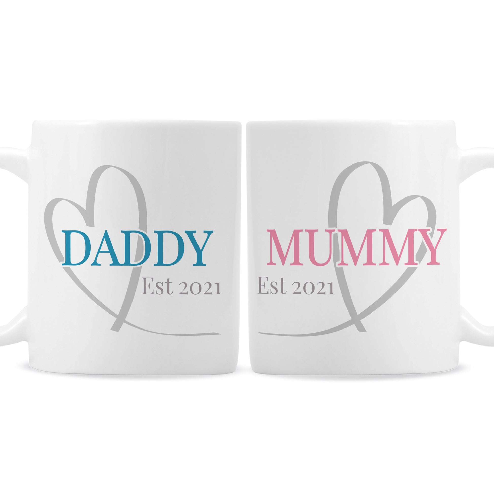 Personalised Mummy & Daddy Mug Set - MK&JD Gifts