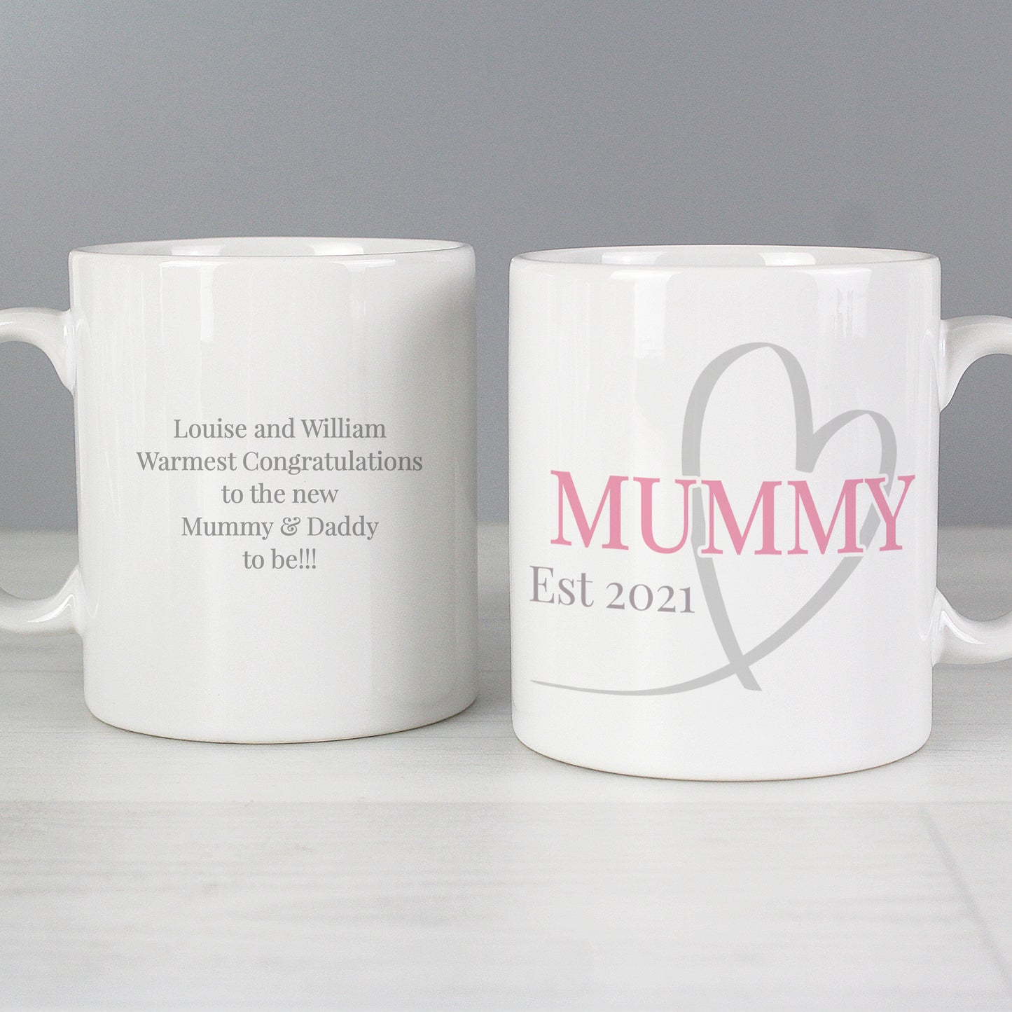 Personalised Mummy & Daddy Mug Set - MK&JD Gifts