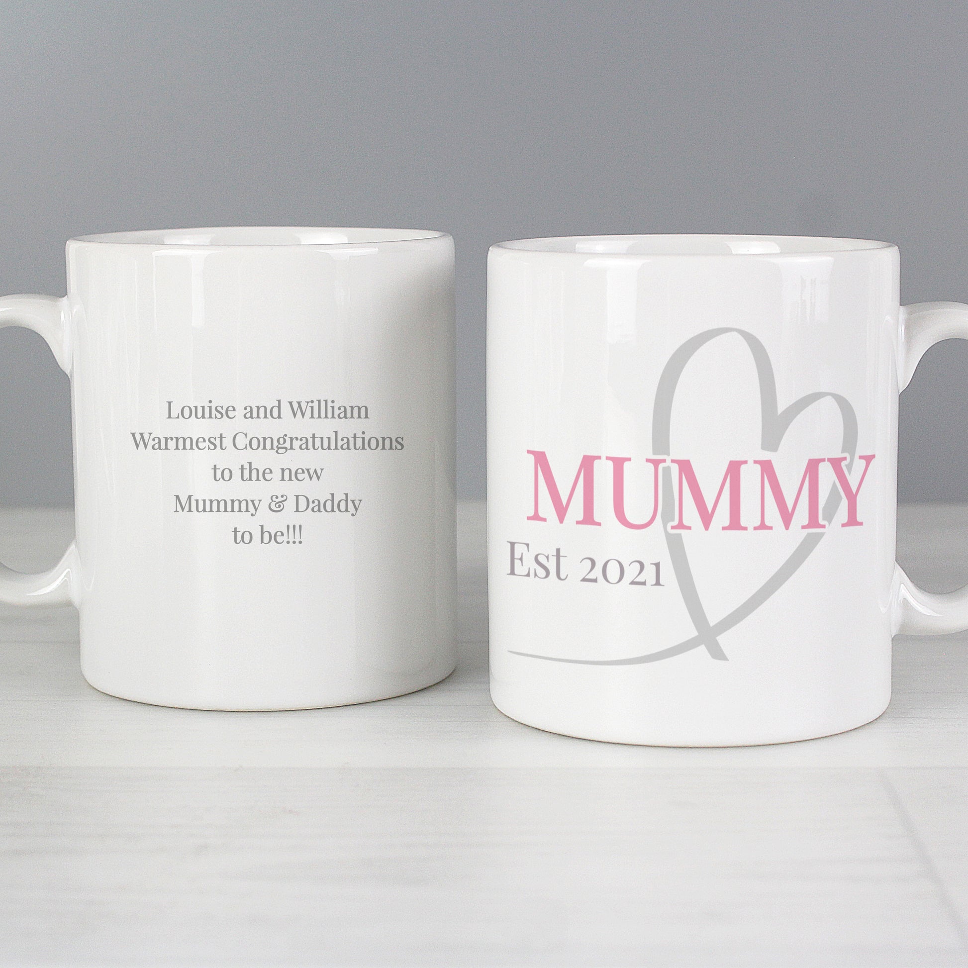 Personalised Mummy & Daddy Mug Set - MK&JD Gifts