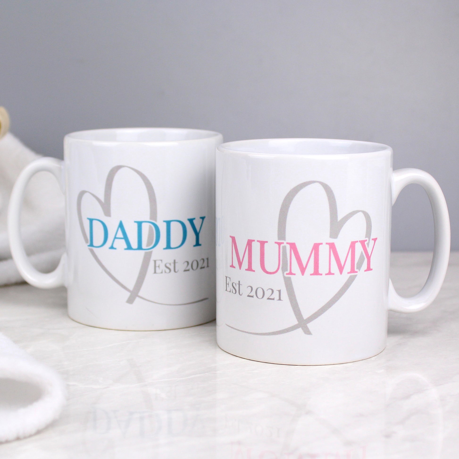 Personalised Mummy & Daddy Mug Set - MK&JD Gifts