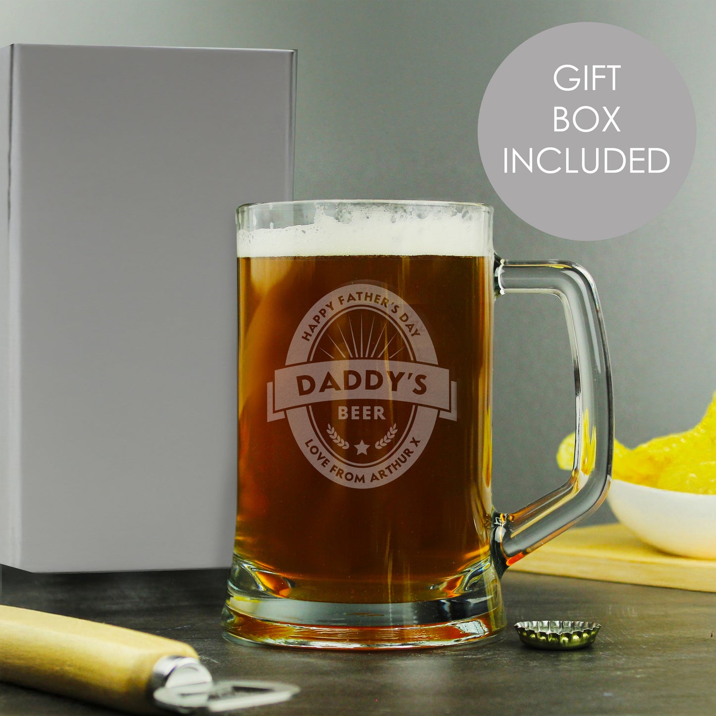 Personalised Beer Label Pint Stern Tankard - MK&JD Gifts