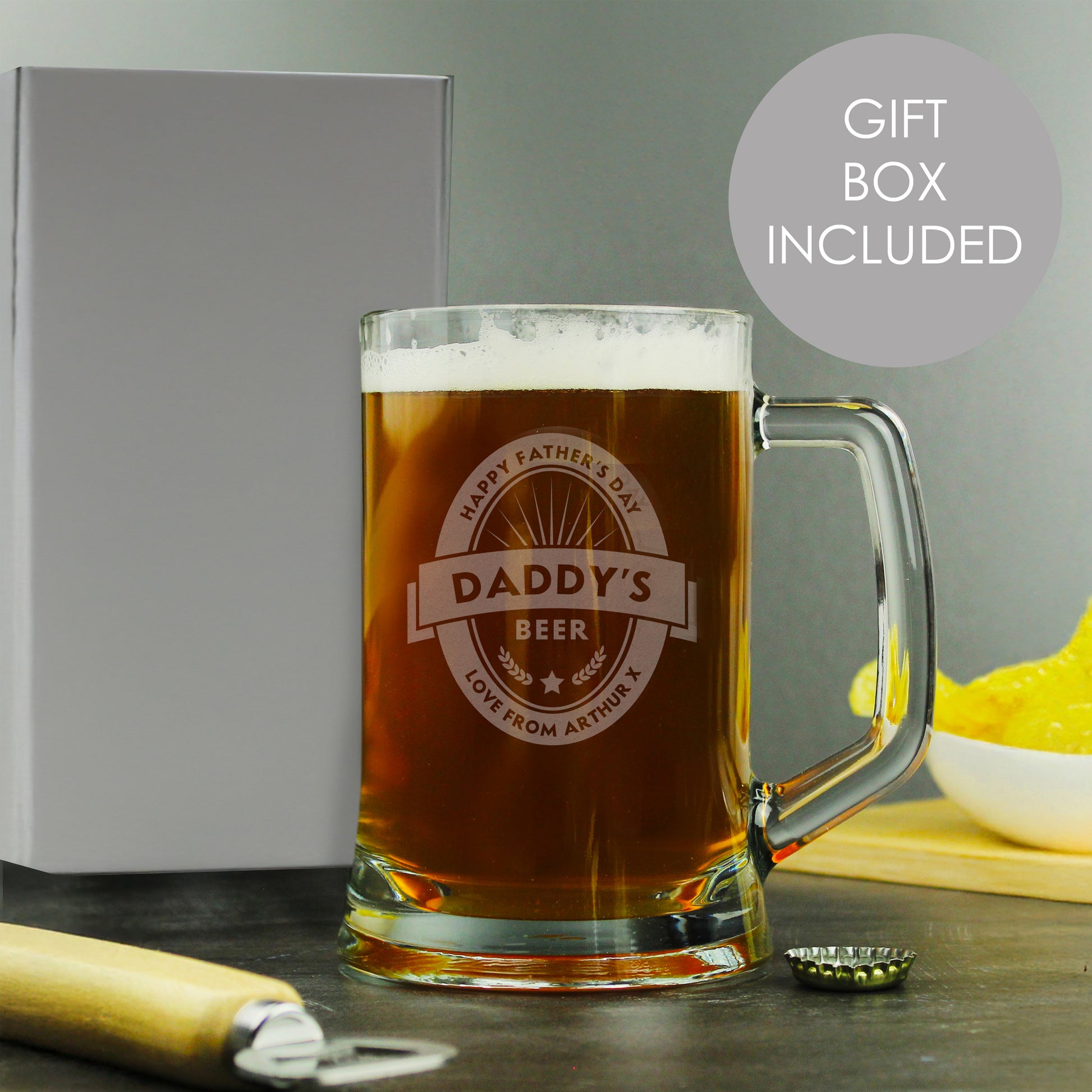 Personalised Beer Label Pint Stern Tankard - MK&JD Gifts