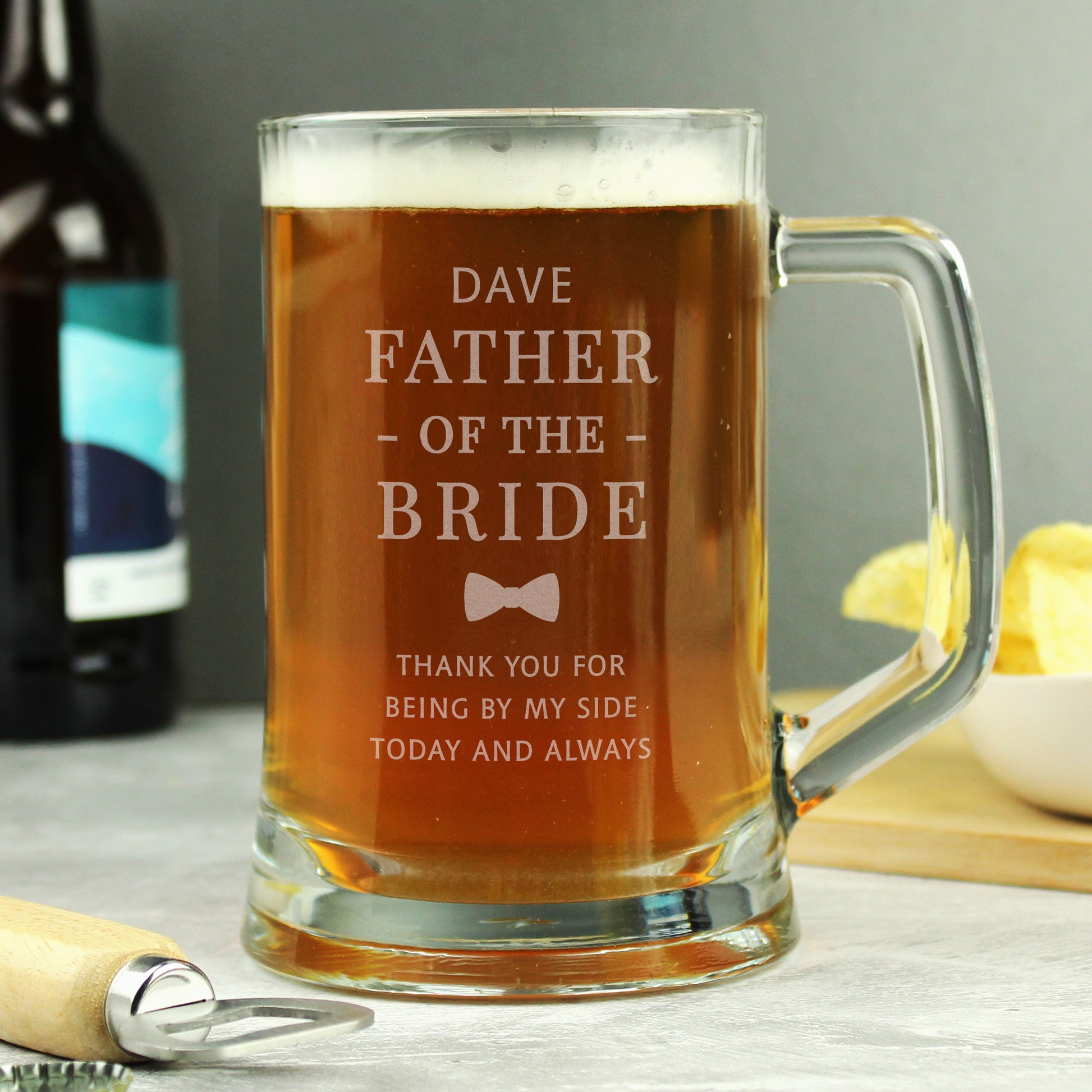 Personalised Father of the Bride Pint Stern Tankard - MK&JD Gifts