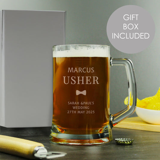 Personalised Usher Pint Stern Tankard - MK&JD Gifts