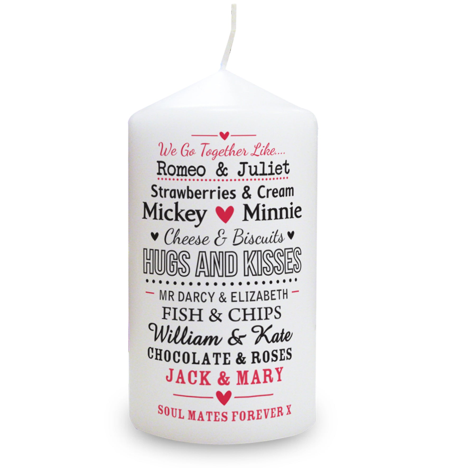 Personalised We Go Together Like.... Pillar Candle - MK&JD Gifts