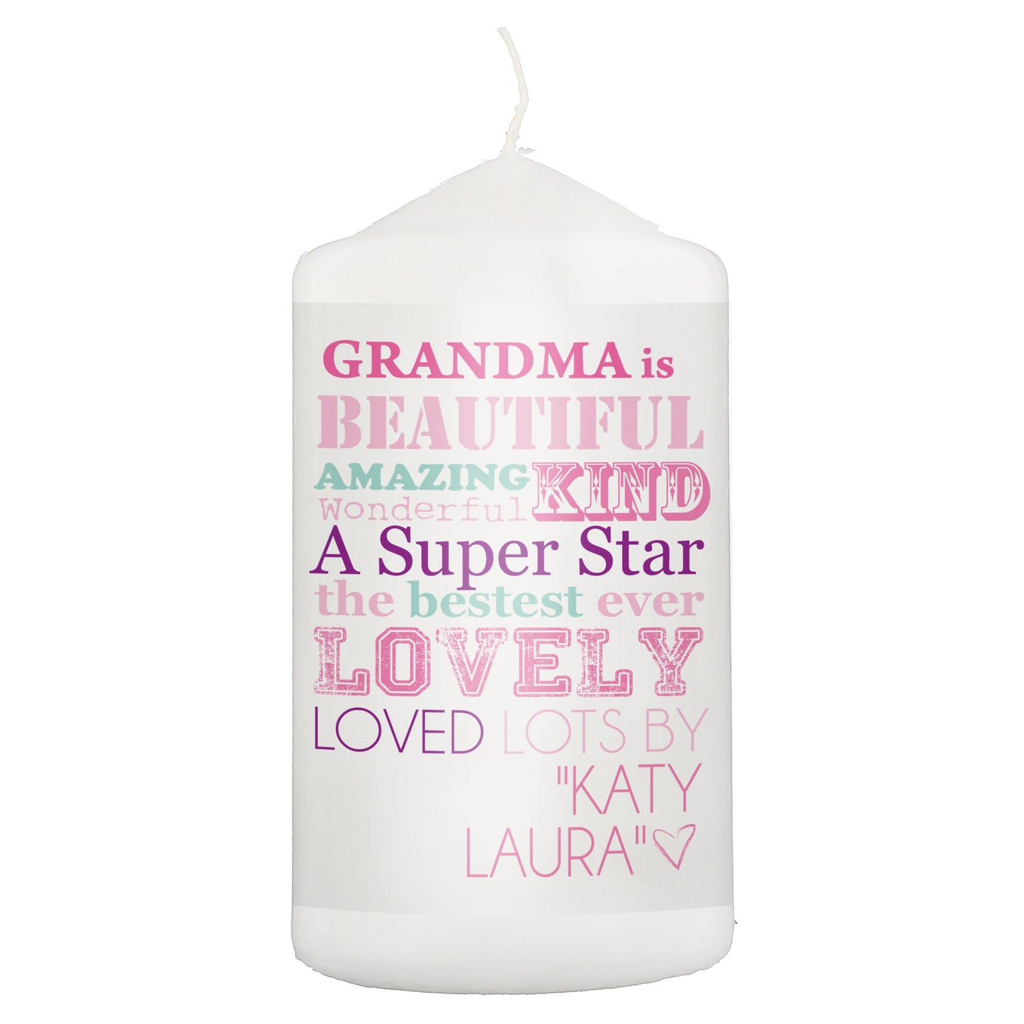 Personalised She Is... Pillar Candle - MK&JD Gifts