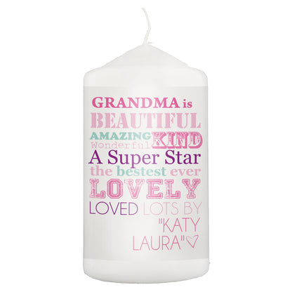 Personalised She Is... Pillar Candle - MK&JD Gifts