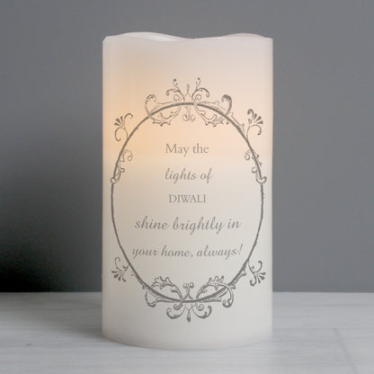 Personalised Ornate Frame LED Candle - MK&JD Gifts