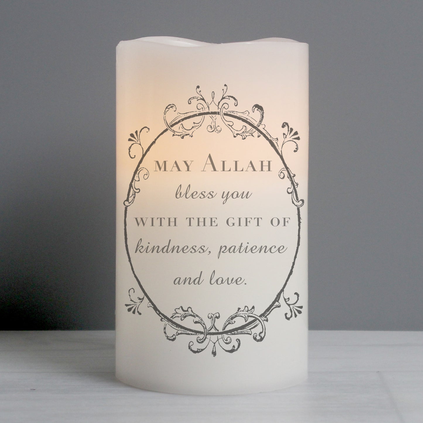 Personalised Ornate Frame LED Candle - MK&JD Gifts