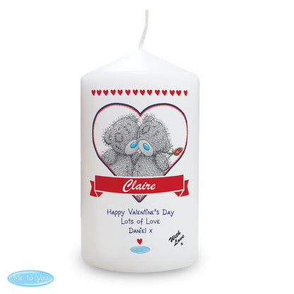 Personalised Me to You Couple Pillar Candle - MK&JD Gifts